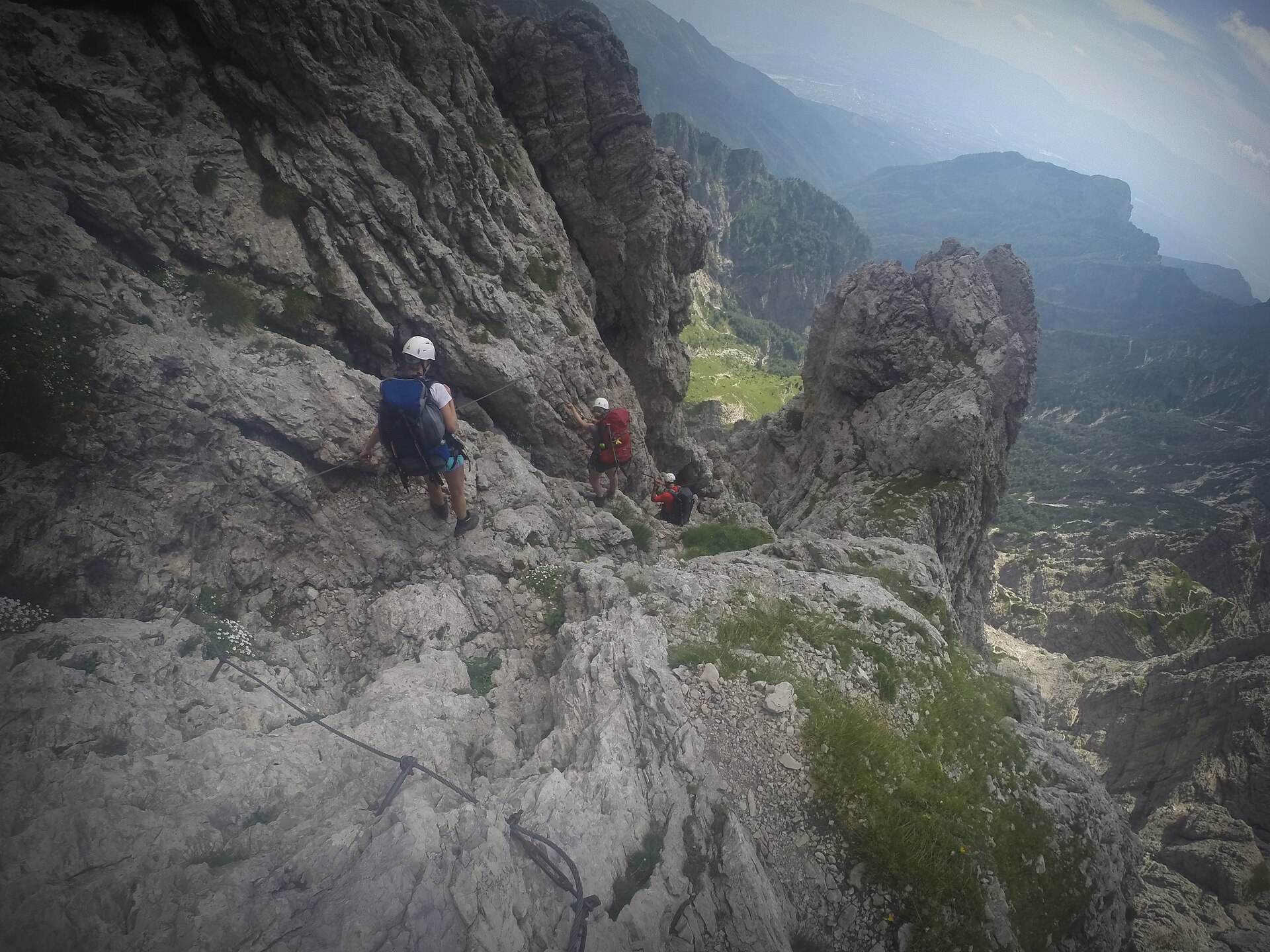 Discesa dalla Schiara lungo la ferrata del Marmol, oggi intitolata a Piero Rossi